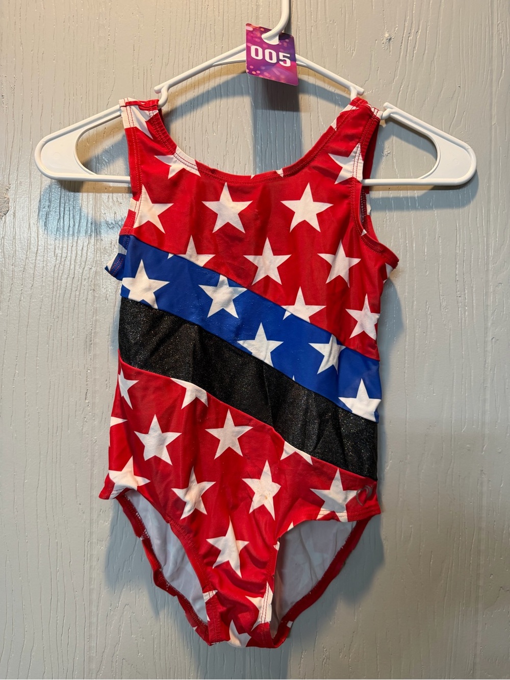 GK Red Star-Print One-Piece with Blue and Black Bands